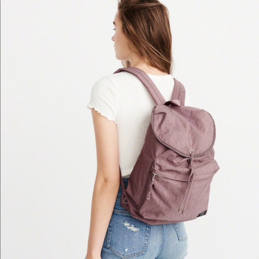 Abercrombie & Fitch Nylon Backpack (MAUVE)